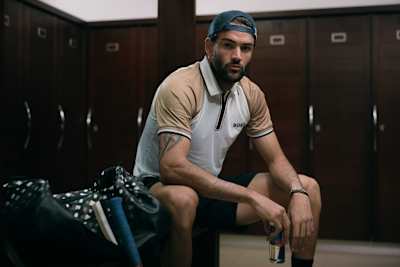 Matteo Berrettini poses for a portrait during the filming of Zeta in Monte Carlo, Monaco, on February 18, 2024