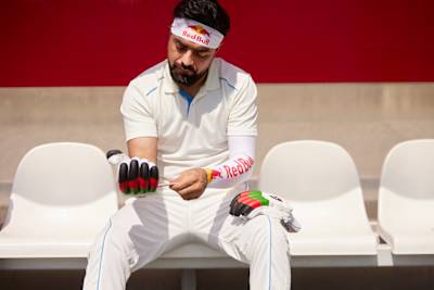 Rashid Khan on the cricket pitch on July 23rd, 2025 in Salzburg, Austria. 