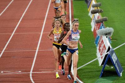 Konstanze Klosterhalfen actúa en los Campeonatos de Europa el 15 de agosto en Munich, Alemania.