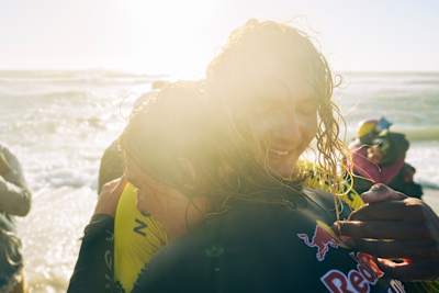 Andrea Principi and Lorenzo Casati congratulate each other on an epic battle for the 2023 Red Bull King of the Air title