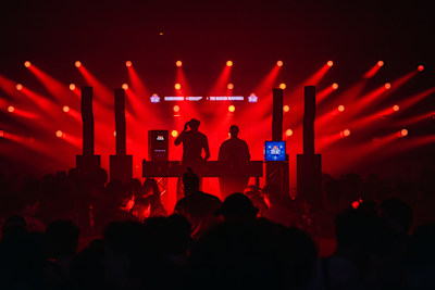 (L-R) Bambounou & The Blessed Madonna performing at the Red Bull Back2Beyond in Paris, France on March 28, 2025.