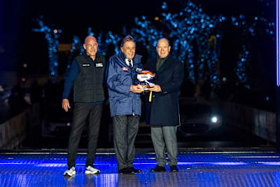 H.S.H. Prince Albert II of Monaco was gifted a helmet