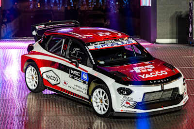 Lancia WRC 2 podczas prezentacji w Monako - styczeń 2026