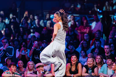 Demi Moran performs before an energised crowd at the Red Bull Dance Your Style Final in Dublin, Ireland, on 18 July 2026