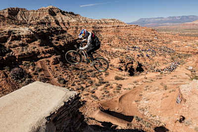 Carson Storch competes at Red Bull Rampage in Virgin, Utah, USA on October 19, 2025.