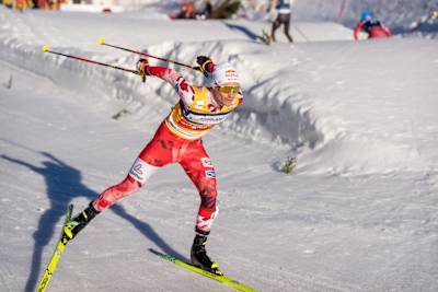 Johannes Lamparter gab auch auf der Loipe Gas
