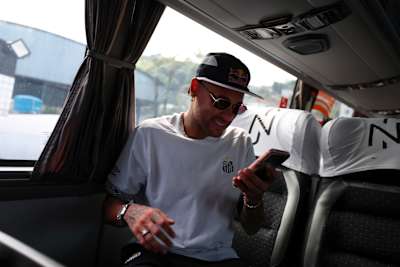 Neymar Jr is seen ahead of the Santos vs Internacional football match in Santos, Brazil. 