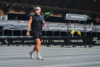 Jake Dearden, atleta de Red Bull, visto en el Campeonato del Mundo de Hyrox en Niza, Francia, el 7 de junio de 2024.