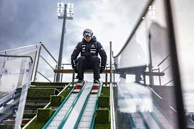Adam Małysz seen at Red Bull Target Jumping in Zakopane, Poland on April 5, 2025