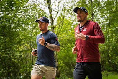 Marcel Hirscher und Max Franz sind beim App Run Events am Start