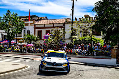 Petr Turkin sat third overnight in ERC4 on his home rally