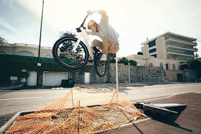 Voor Fabio Wibmer is de bunny hop niet al te spannend meer