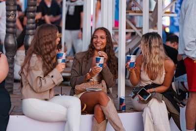 Visitors during the Sunny Hill Festival in Pristina, Kosovo. 