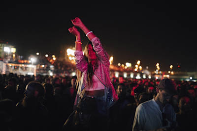 Spectators seen during Primavera Sound in Barcelona, Spain, June 2-4, 2017.
