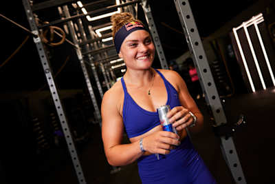 Lucy Procter trains for HYROX World Championship at Sleven Fitness in London, United Kingdom on June 5, 2025.