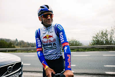 Gianni Vermeersch of Red Bull – BORA – hansgrohe during training/recon ride ahead of the 110th Ronde van Vlaanderen in Flanders, Belgium on Apr 03, 2026.