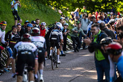 Thomas Pidcock performs during Giro di Italia in San Valentino, Italy on May 27, 2025.