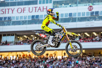 Ken Roczen podczas 17. rundy Mistrzostw Świata SMX na stadionie Rice Eccles w Salt Lake City, Utah, USA, 09 maja 2026 r.