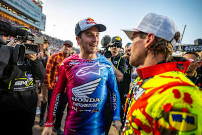Hunter Lawrence and Ken Roczen at SMX World Championships Round 17 at Rice Eccles Stadium in Salt Lake City, Utah, USA on May 09, 2026.