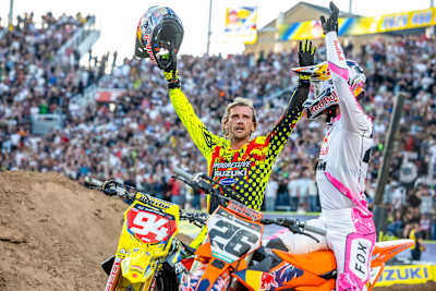 Ken Roczen en la Ronda 17 de los Campeonatos del Mundo SMX en el Estadio Rice Eccles de Salt Lake City, 2026.