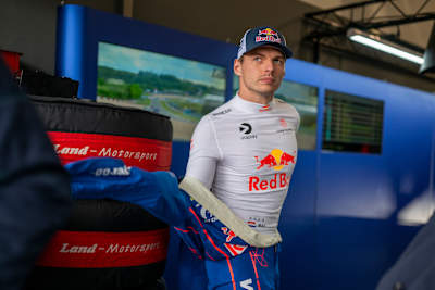 Max Verstappen seen during the 24h Nürburgring in Nürburg, Germany on May 15, 2026.