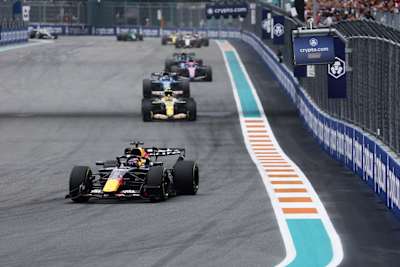Max Verstappen on track during the F1 Grand Prix of Miami at Miami International Autodrome on May 03, 2026.
