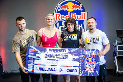 Zmagovalna ekipa tekmovanja Red Bull Gym Clash v Ljubljani, Slovenija