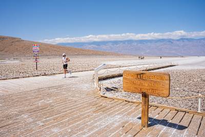  Arda Saatçi running across the desert landscape at the 2026 Red Bull Cyborg Season Ultra 600 in California.