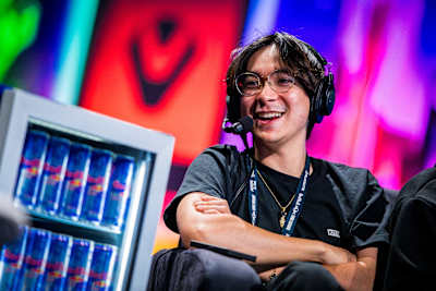 Esports legend TenZ smiles while commentating at Red Bull Home Ground in Seattle, Washington on September 29, 2024.