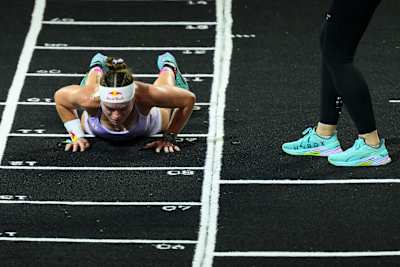 Lucy Procter competing during the Hyrox World Championship in Stockholm, Sweden on June 19, 2026.