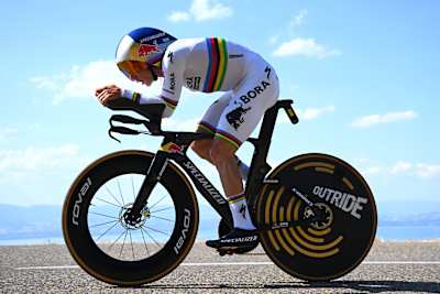 Remco Evenepoel of Red Bull - BORA - hansgrohe competes during stage 16 of the 113th Tour de France.