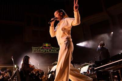 Charlotte Day Wilson performs during the Red Bull Symphonic in Toronto, Canada in February 2025.