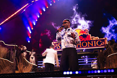 Zeh McGaba performs on the vibrant Red Bull Symphonic stage at Montecasino in Johannesburg, South Africa, June 2026