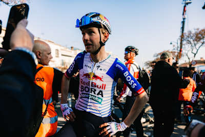Frederik Wandahl of Red Bull – BORA – hansgrohe prepares for Stage 1 of the 105th Volta a Catalunya in Sant Feliu de Guíxols, Spain, on 23 March 2026