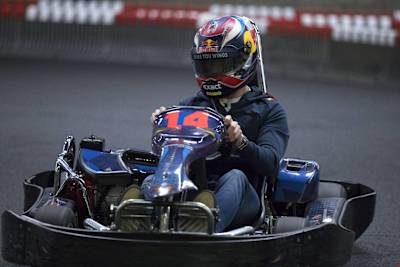 Max Verstappen w akcji w zawodach Euro Indoorkarting w Swalmen w Holandii – 20 listopada 2016 r.
