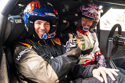 President Santiago Peña was all smiles following his co-drive