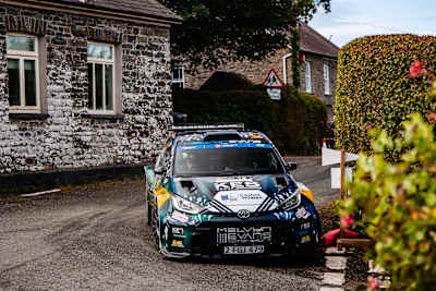 Kris Meeke during Sunday action in Ceredigion