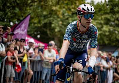 Wout Van Aert at the start of Stage 13 of the 111th Tour de France on July 12, 2024. 