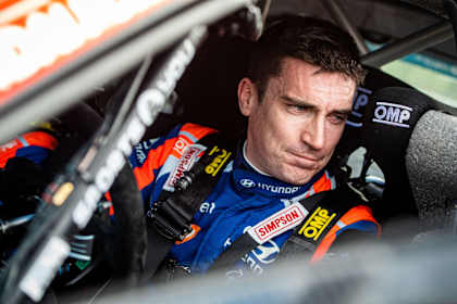 Craig Breen seen during FIA European Rally Championship in Fafe, Portugal on March 12, 2023.