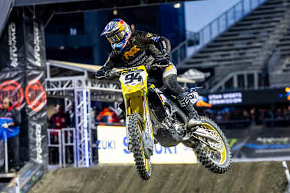 Ken Roczen au Championnat du Monde de SuperMotocross Round 11.