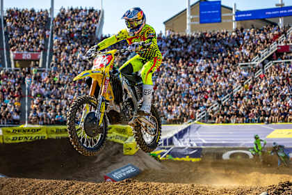 Ken Roczen at the SMX World Championships Round 17 at the Rice Eccles Stadium in Salt Lake City, 2026.