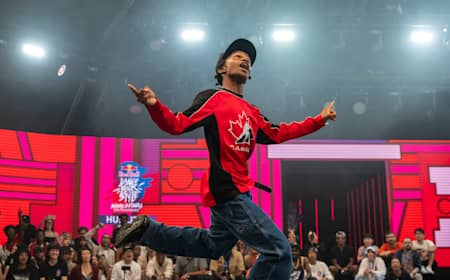 Humuzza of Canada performs at Red Bull Dance Your Style World Final at Johannesburg , South Africa on December 10, 2022