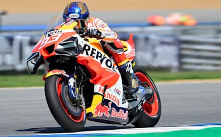 Marc Marquez in action at the Thailand MotoGP™ on October 28, 2023. 