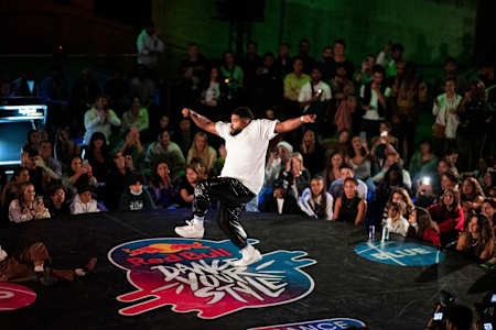 Boubou competes during Red Bull Dance Your Style France at the Bassin des lumières in Bordeaux, France on October 2nd 2021  