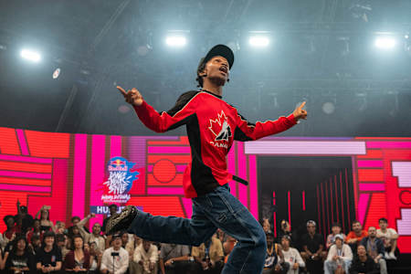 Humuzza of Canada performs at Red Bull Dance Your Style World Final at Johannesburg , South Africa on December 10, 2022