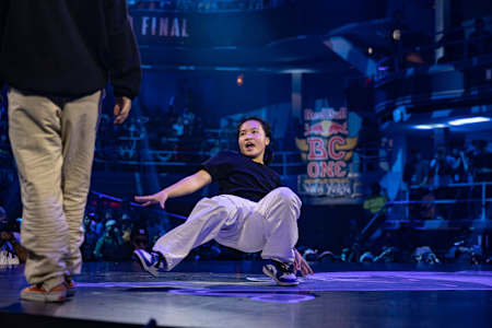 671 of China competes at the Red Bull BC One World Final at the Hammerstein Ballroom in New York, USA on November 12, 2022