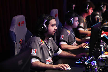 FUT Esports performing during Red Bull Home Ground in Istanbul, Turkey on August 15, 2023.
