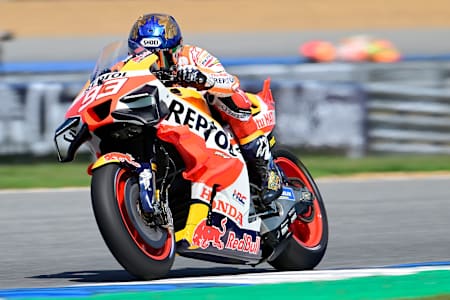 Marc Marquez in action at the Thailand MotoGP™ on October 28, 2023. 