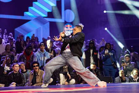 The Crown of USA competes at the Red Bull Dance Your Style World Final in Festhalle in Frankfurt, Germany on November 4, 2023.
