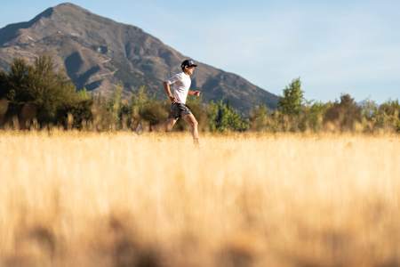 Triathlete Braden Currie during running training in Wanaka, New Zealand 2022.